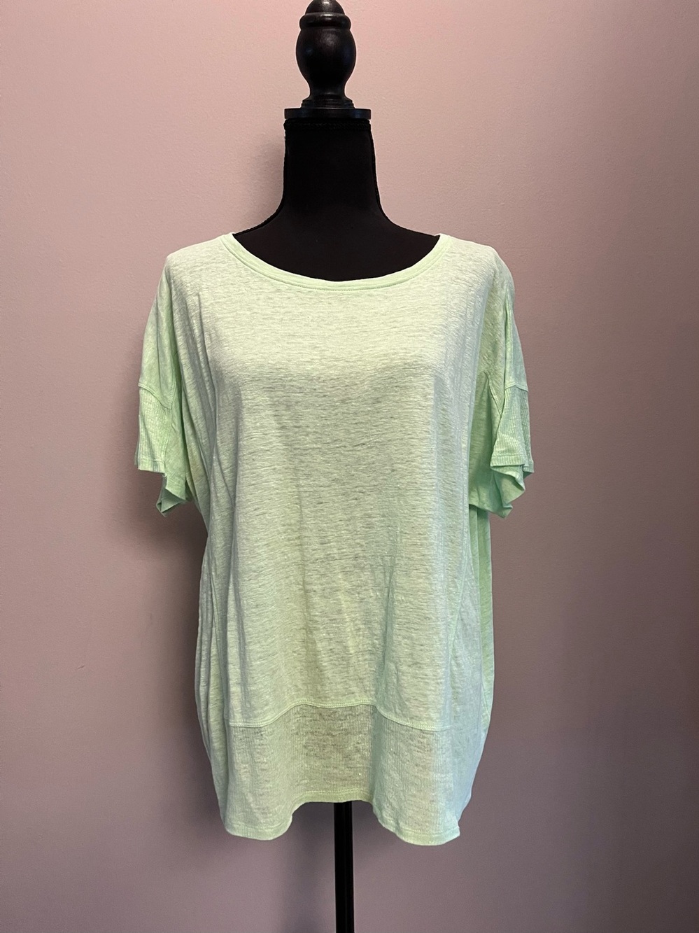 Eileen Fisher Light Green Short Sleeve Women's Top